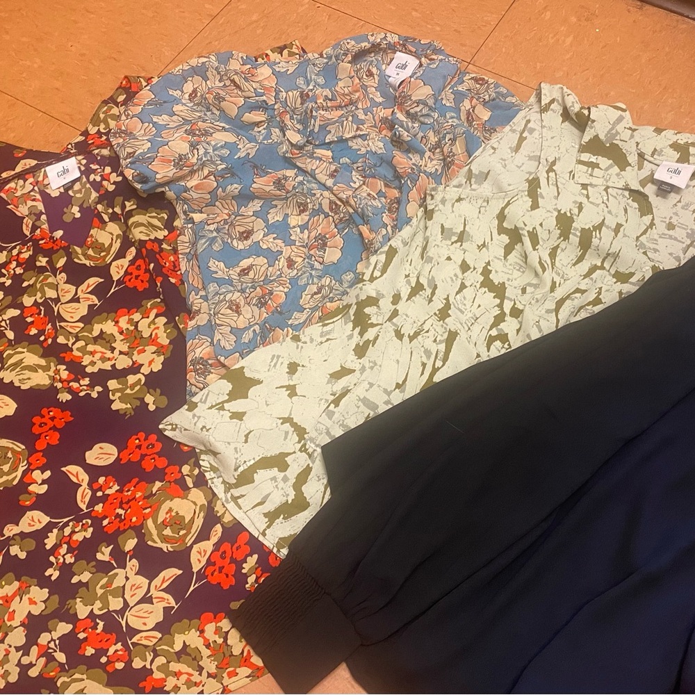 Lot of 4 Cabi blouses size s excellent condition